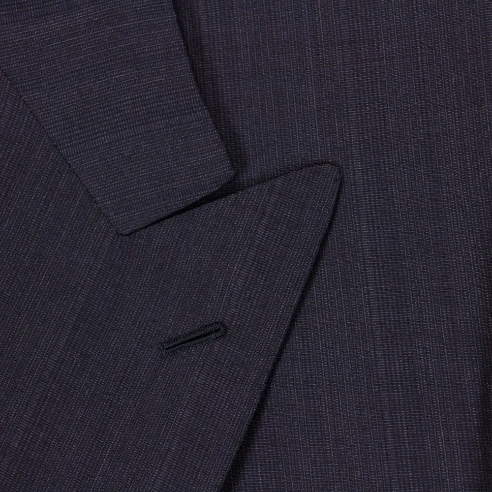 VTG Brioni Mens‎ 44R Double Breasted Wool Suit Jacket Blazer Gray Made in Italy